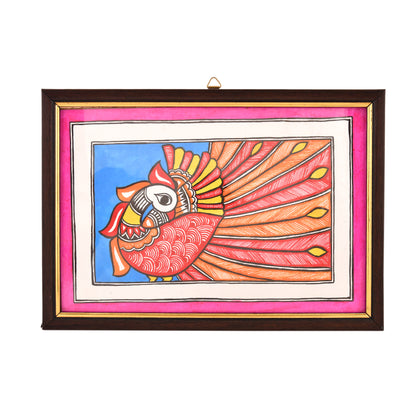 Handmade Madhubani Peacok painting