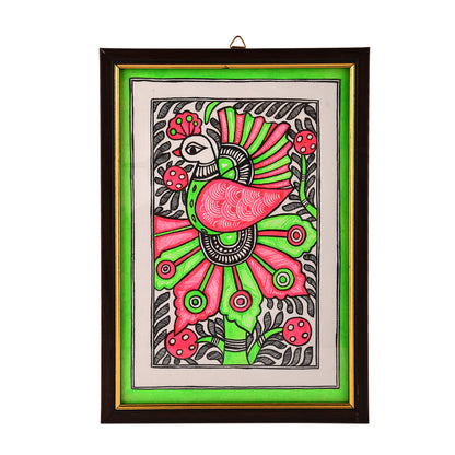 Handmade Madhubani Peacok painting