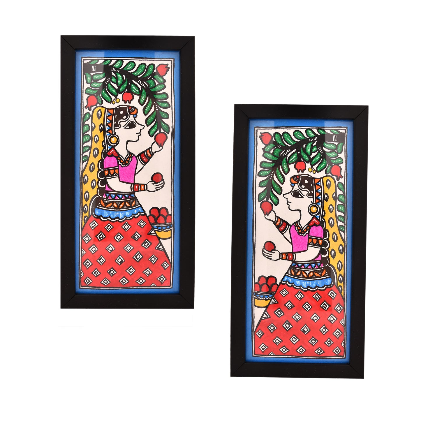 Hand made Mdhubani Painting with Frame- Female