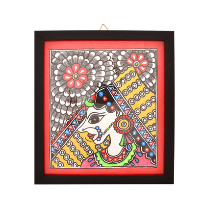 Hand made Mdhubani Painting with Frame- Female