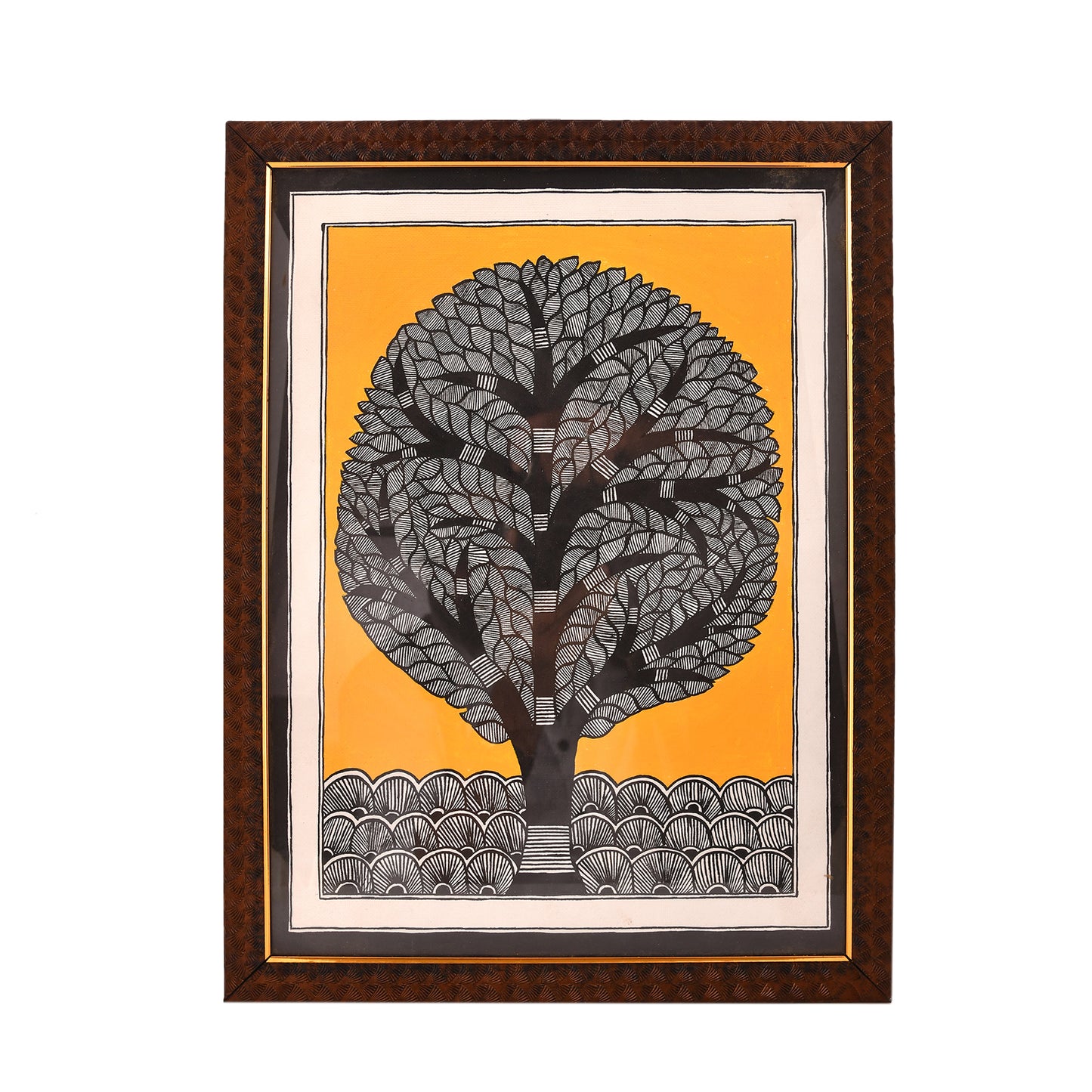 Hand made Mdhubani Painting with Frame- Tree