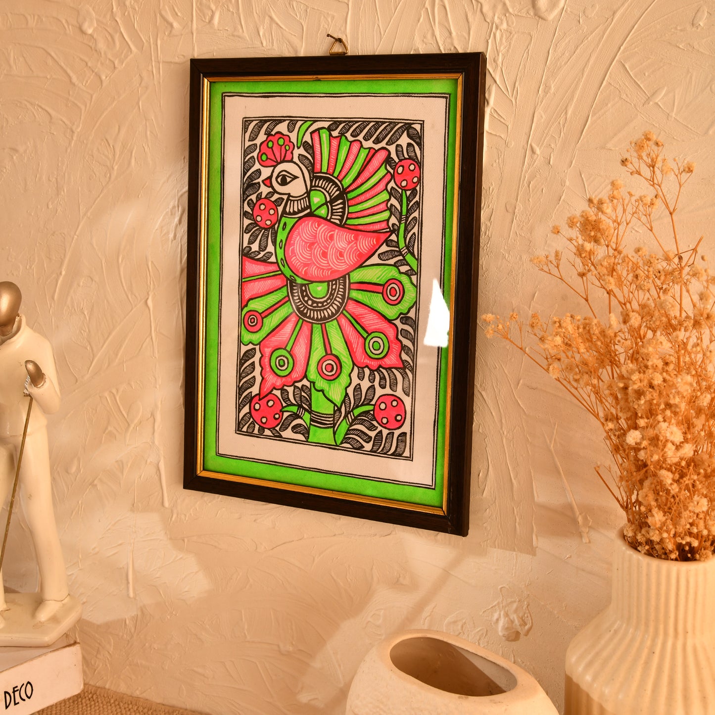 Handmade Madhubani Peacok painting