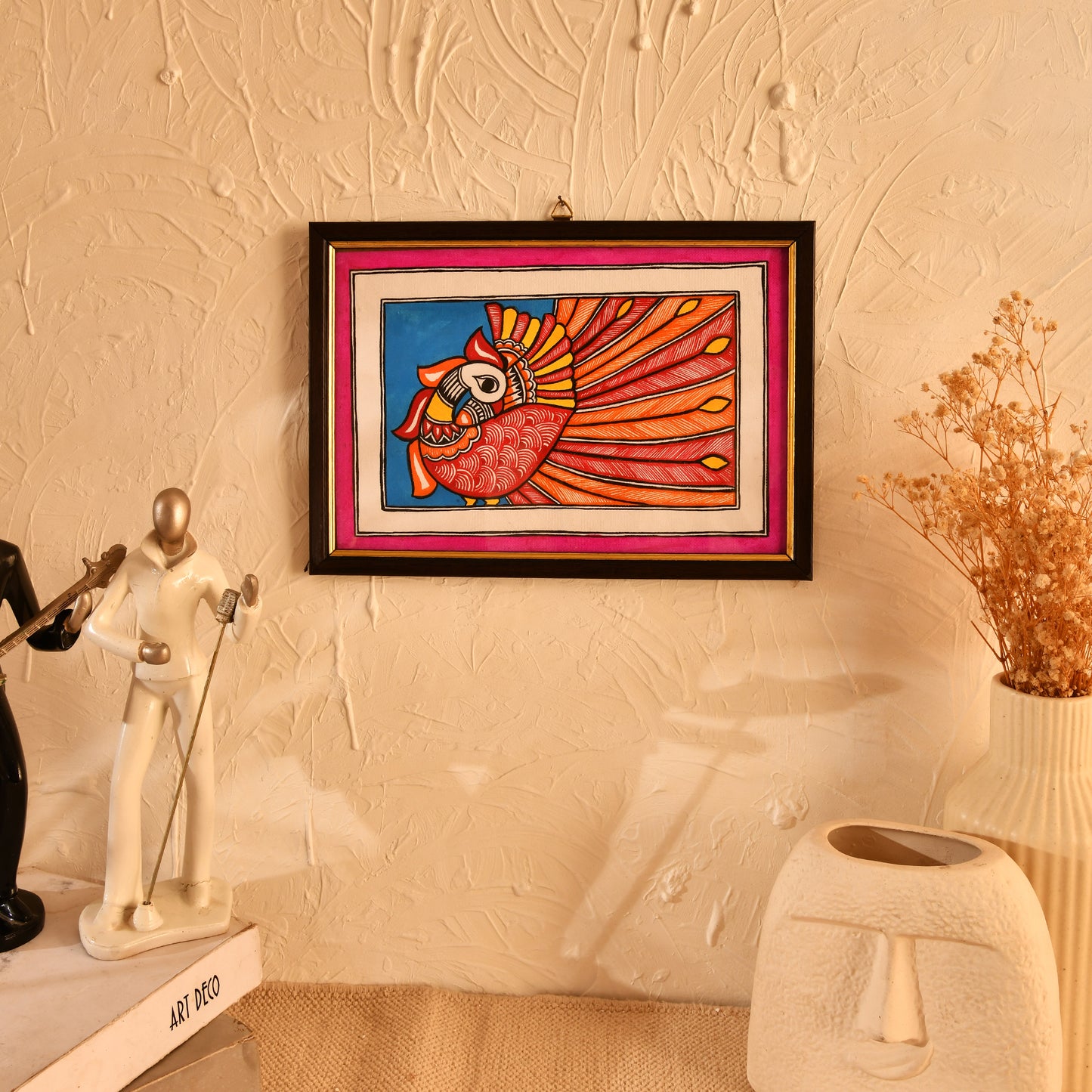 Handmade Madhubani Peacok painting