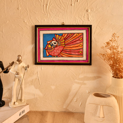 Handmade Madhubani Peacok painting