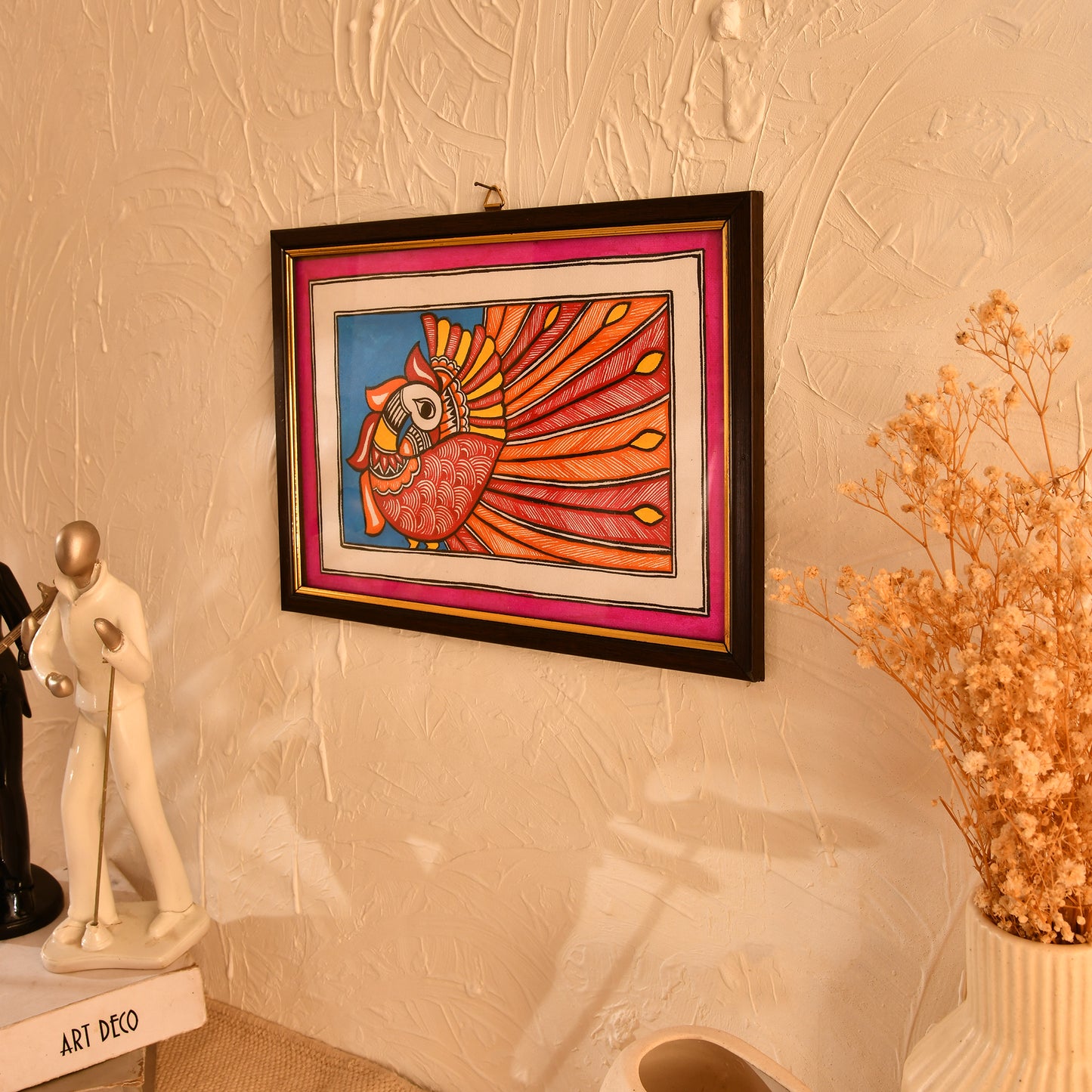 Handmade Madhubani Peacok painting