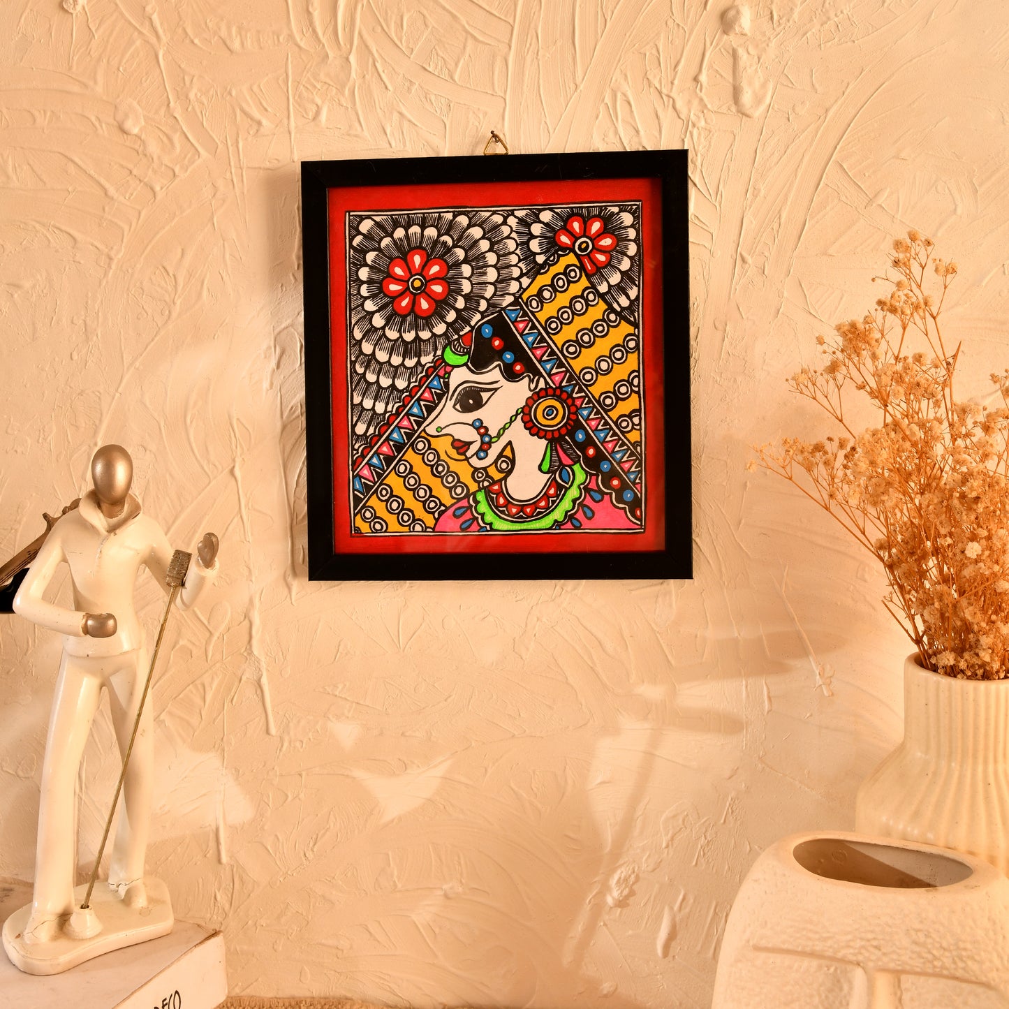 Hand made Mdhubani Painting with Frame- Female