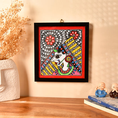 Hand made Mdhubani Painting with Frame- Female