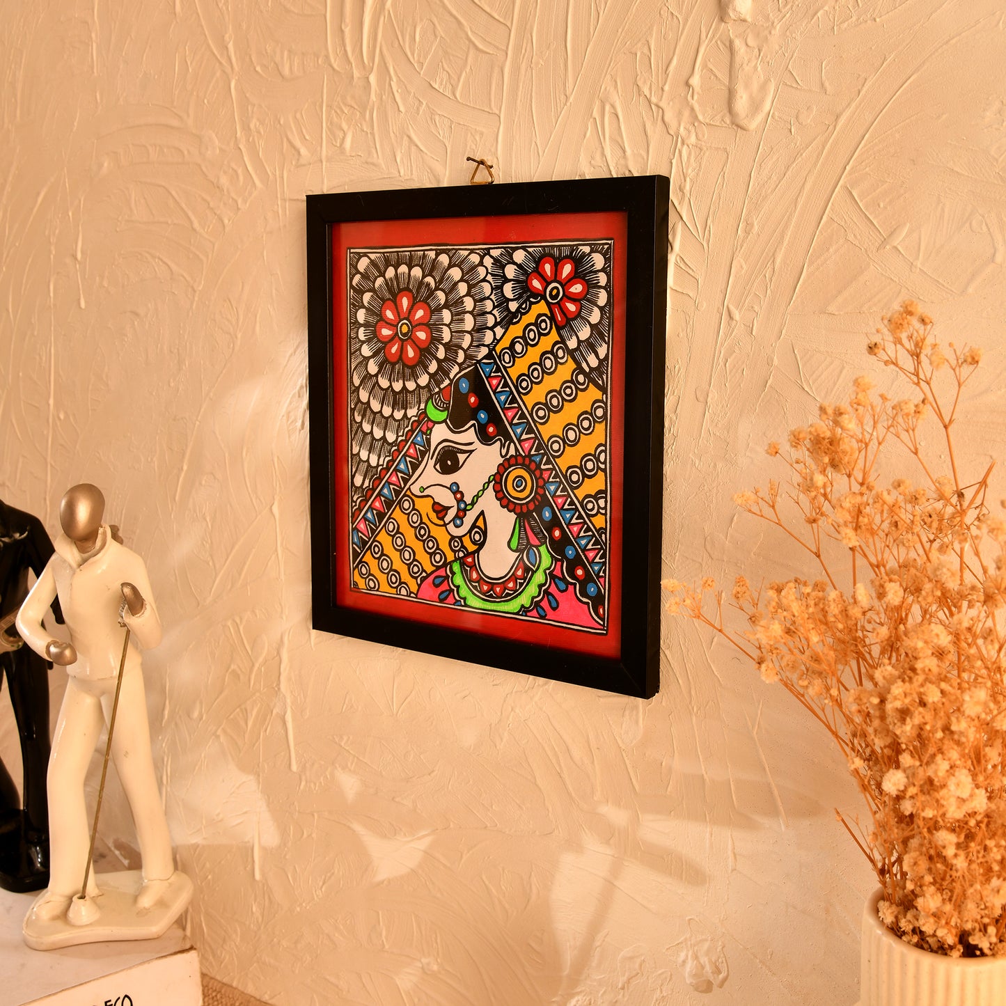 Hand made Mdhubani Painting with Frame- Female