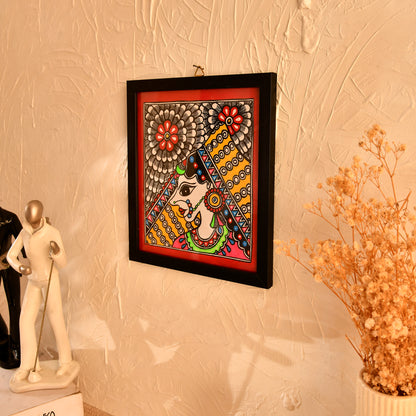 Hand made Mdhubani Painting with Frame- Female