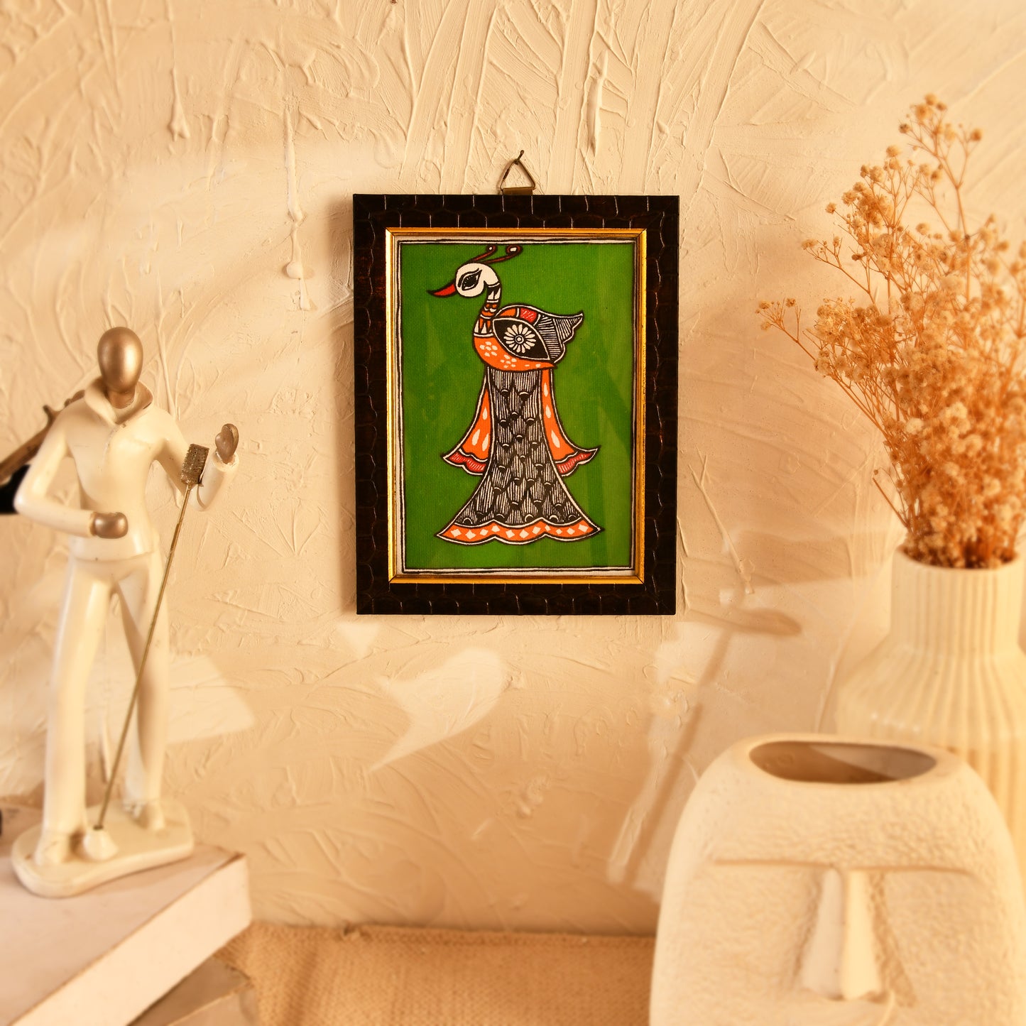 Handmade Madhubani Peacok painting