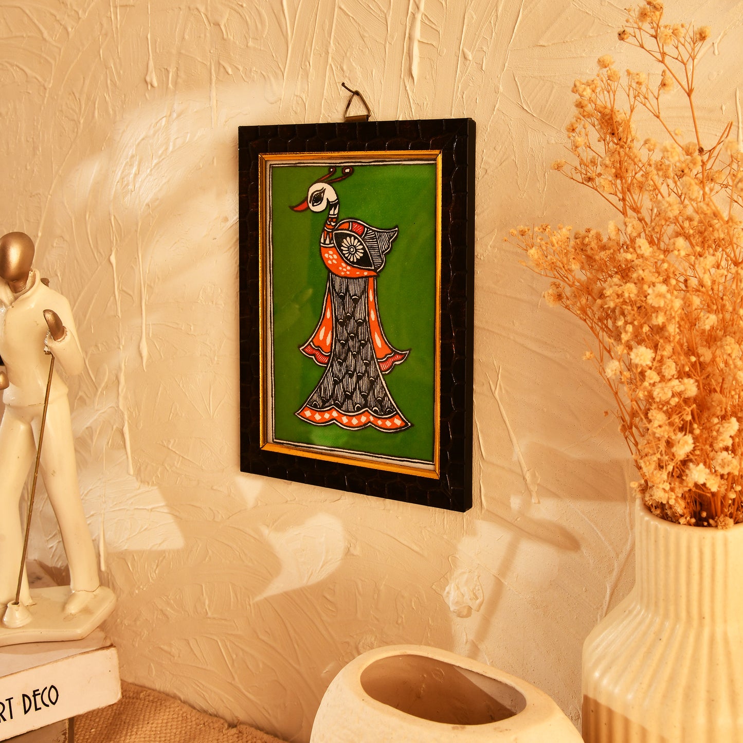 Handmade Madhubani Peacok painting