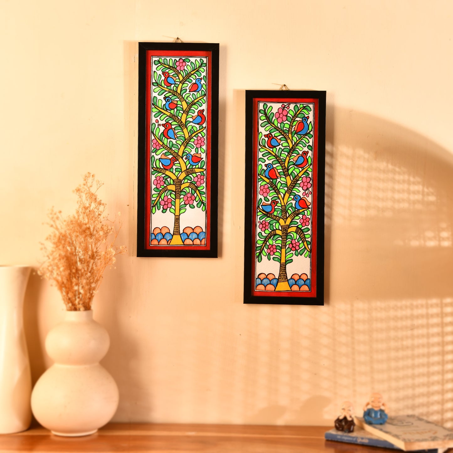 Hand made Mdhubani Painting with Frame- Tree