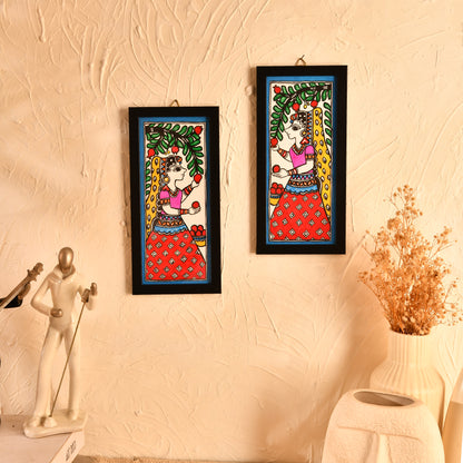 Hand made Mdhubani Painting with Frame- Female