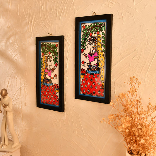 Hand made Mdhubani Painting with Frame- Female