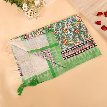 Hand made Madhubani Dupatta