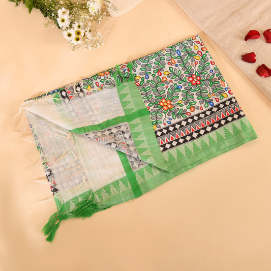 Hand made Madhubani Dupatta