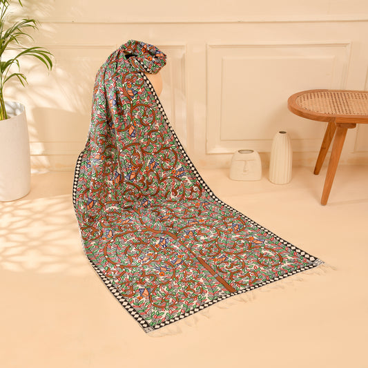Hand made Madhubani Dupatta
